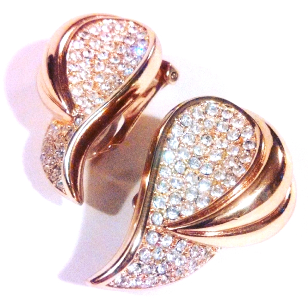 Vintage Christian Dior earrings Authentic Designer clip earrings